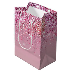 Rose Gold Pink Gold Glitzer Sparkone Mittlere Geschenktüte