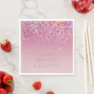 Rose Gold Pink Gold Glitzer Sparkone Serviette