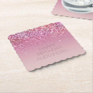 Rose Gold Pink Gold Glitzer Sparkone Untersetzer