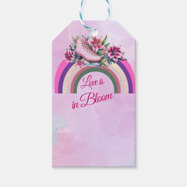 Rose Gold Pink Liege Modernes Brautparty Geschenkanhänger (Vorderseite)