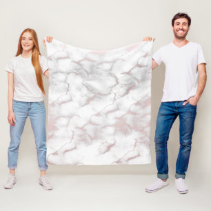 Rose Gold Pink Marmor Modern Chic Trendig Fleecedecke