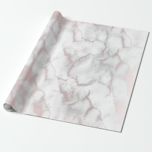 Rose Gold Pink Marmor Moderner Chic Trendparty Geschenkpapier