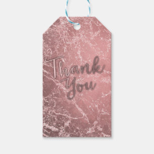 Rose Gold Pink Modernes, trendiges Glam Marmorchic Geschenkanhänger