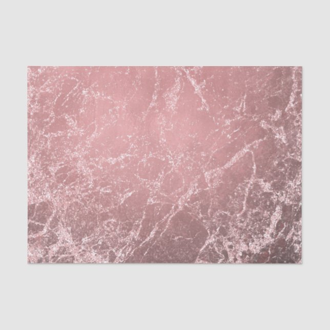 Rose Gold Pink Modernes, trendiges Glam Marmorchic Seidenpapier (Vorderseite)