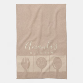 ROSE GOLD PINK SHIMMER SPOON FORK SKIMMER KOCH KÜCHENTUCH