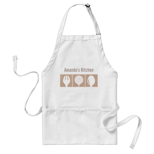 ROSE GOLD PINK SHIMMER SPOON FORK SKIMMER KOCH SCHÜRZE (Vorne)