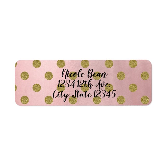 Rose Gold Pink Shine Glam Polka Dots Modern Chic (Vorne)