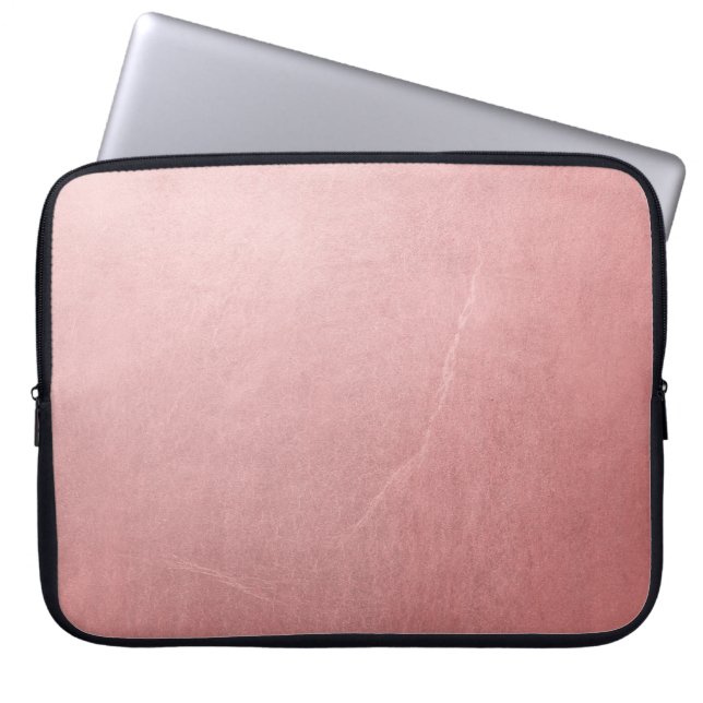Rose Gold Pink Shine Minimal Chic Glam Laptopschutzhülle (Vorderseite)