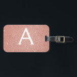 Rose Gold Pink Sparkle Glitzer Monogram Name Gepäckanhänger<br><div class="desc">Rose Gold - Schwarz rosa Sparkle Glitzer Monogramm Name und erste Gepäckmarke. Diese Taschenmarke ist ideal für Zurück in die Schule, Arbeit oder Reisen. Das weich rosa Gepäckstück ist auch ein hervorragendes Gastgeschenk für Hochzeiten, Geburtstage, Brautpartys, Flitterwochen oder einen Junggeselinnen-Abschied. Bitte kontaktieren Sie den Designer, um passende Artikel zu erhalten....</div>