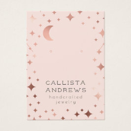 Rose Gold Pink Stars Moon Erringt Nekklasseanzeige