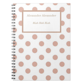 Rose Gold Pokadot NoteBook Notizblock