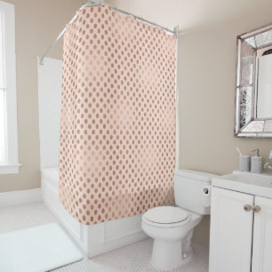 Rose Gold Polka Dot Duschvorhang