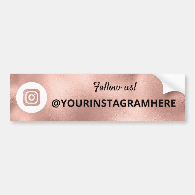 Rose Gold Promotionstagramm Autoaufkleber (Vorne)