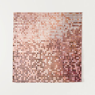 Rose Gold: quadratische Mosaikfliesen. Wandteppich