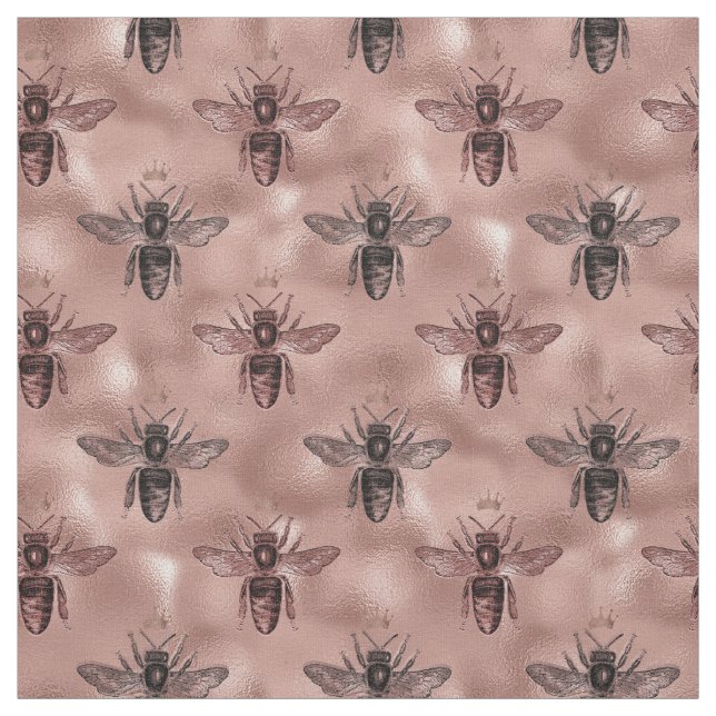 Rose Gold Queen Bee Stoff (Muster)