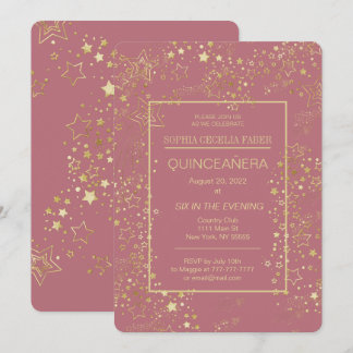 Rose Gold Quinceñera Party Einladung