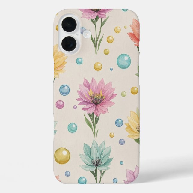 Rose Gold Radiance: Fall Luxe iPhone 16 Plus Hülle (Rückseite)