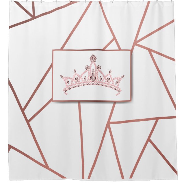 Rose Gold Regal Princess Duschvorhang (Vorderseite)