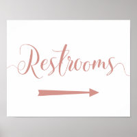 Rose Gold Restrooms Rechte Pfeil nach rechts abzei
