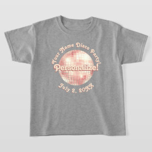 Rose Gold Retro Disco Ball PERSONALISIERTER T - Sh T-Shirt