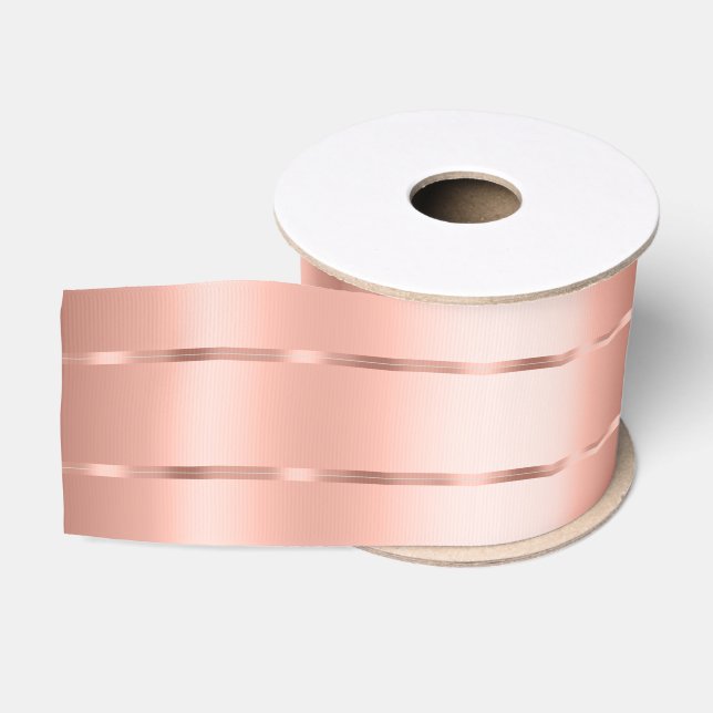 Rose Gold Ribbon Bow Brautparty Ripsband (Spule)