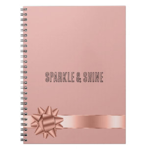 Rose Gold Ribbon Bow Notizblock
