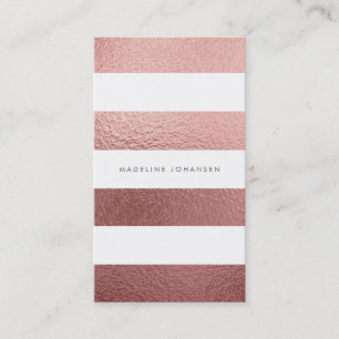 Rose Gold Rosa Fohlen Weiße Streifen Haarstiel Visitenkarte