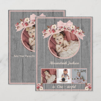 Rose gold Rosa Girls1st Geburtstag Sie ist eingrad