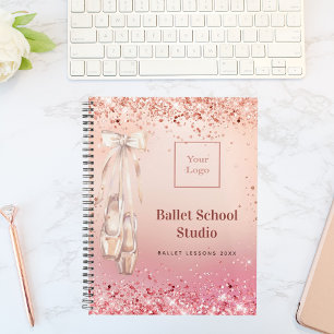 Rose gold Rosa Glitzer Tanzschule Logo 2024 Planer