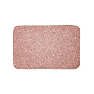 Rose Gold - Rosa Glitzer und Sparkor Badematte