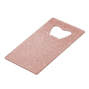 Rose Gold - Rosa Glitzer und Sparkor Geldbeutel Flaschenöffner