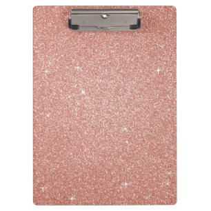 Rose Gold - Rosa Glitzer und Sparkor Klemmbrett