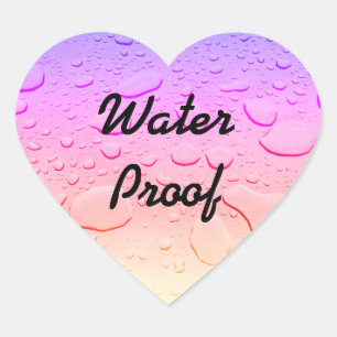 Rose Gold Rosa Ombre Wasserfest Tropfen Spritzfrei Herz-Aufkleber