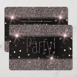 Rose Gold Rosa Party Einladung