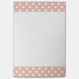 Rose Gold/Rosa-Polka-Punkte Postit Notizblock