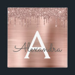 Rose Gold - Rosa Rosa Glitzer Metal Monogramm Name Magnet<br><div class="desc">Rose Gold - Rosa Imitat verfärben Metallspaltereimer Glitzer gebürsteter Monogramm Name und Anfangsbuchstabe des Party. Das macht den perfekten 16 Geburtstag,  Hochzeit,  Brautparty,  Jubiläum,  Babydusche oder Junggeselinnen-Abschied Geschenk für jemanden,  der Lieben glamourösen Luxus und schicke Stile.</div>