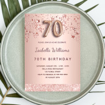 Rose Gold Rosa Stars zum 70.