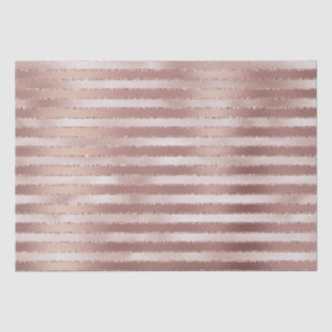 Rose Gold Rosa Streifen Glitz Brautparty Seidenpapier
