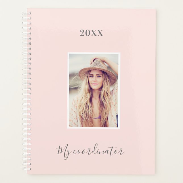 Rose Gold Rose Foto Termine Planer (Vorderseite)