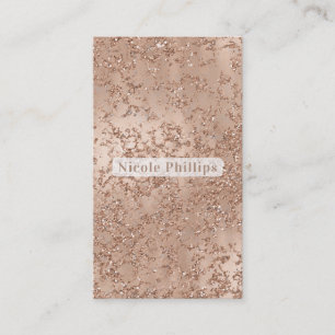 Rose Gold Rouge Pink Glam Funkeln Crackle Chic Visitenkarte