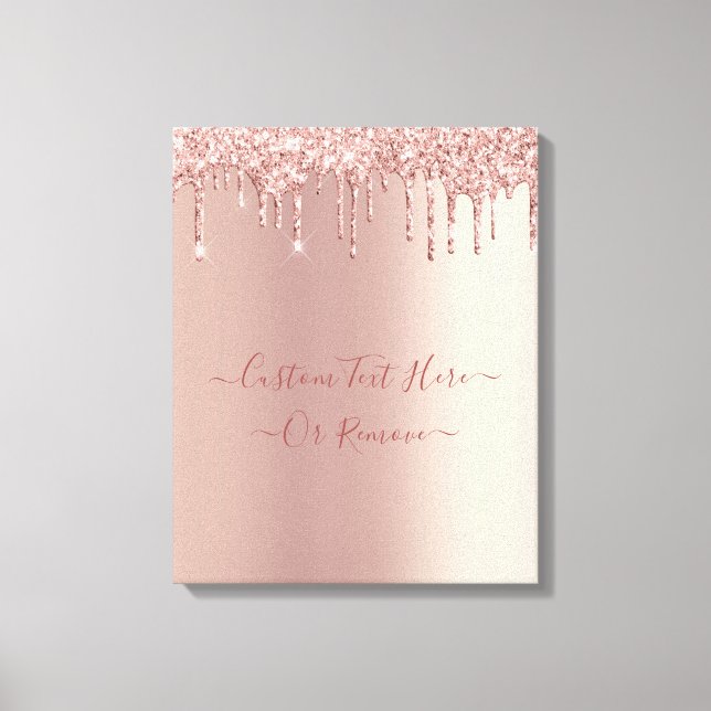 Rose Gold Roush Glitzer Sparkone Tropfen - Special Leinwanddruck (Vorderseite)