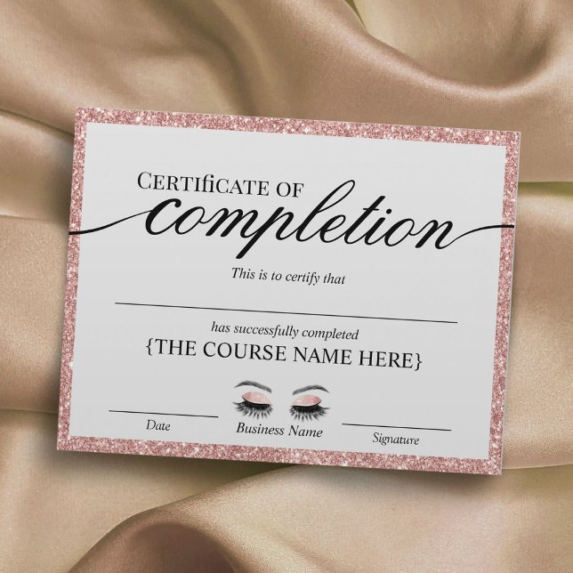 Rose Gold Salon Certificate of Completion Award (Von Creator hochgeladen)