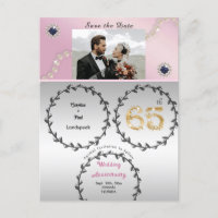 Rose Gold Saphir 65 Jahre Jubiläum Save the Date