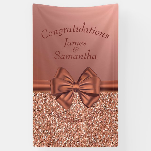 Rose Gold Satin Bow - Banner (Vertikal)