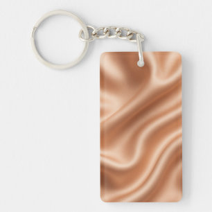 Rose Gold Satin Soie Motif Abstrait Luxe