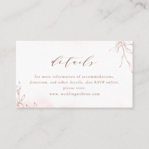 Rose Gold schlichte und elegante Details zur botan Platzkarte