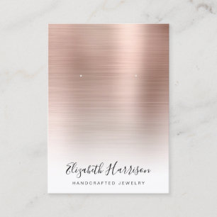 Rose Gold Schmuck Display Business Card Visitenkarte