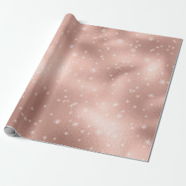Rose-Gold-Schneeflocken Geschenkpapier