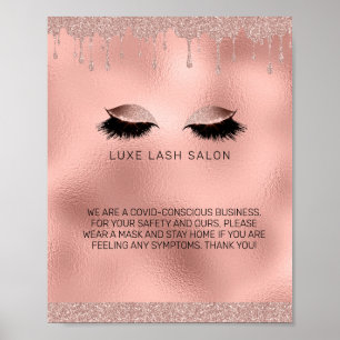 Rose Gold Schönheitssalon Covid Gewissenswerte Sic Poster