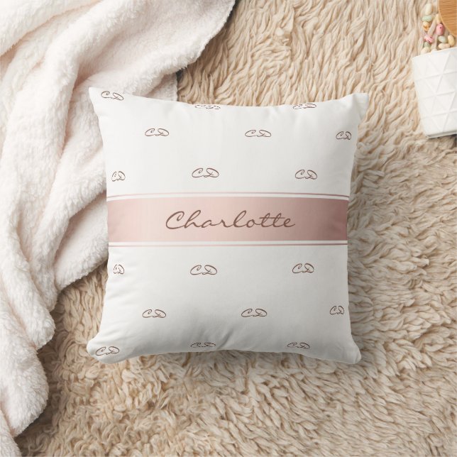 Rose Gold Schwarz Kissen (Decke)